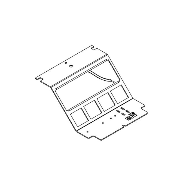 Produktbild UBD 160 150  -  Steckdoseneinsatz mit 3x 45x45- und 4x MH-Ausschnitten, leer